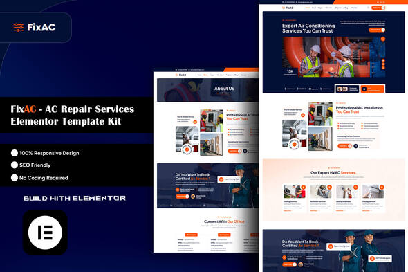 FixAC – AC Repair Services Elementor Template Kit